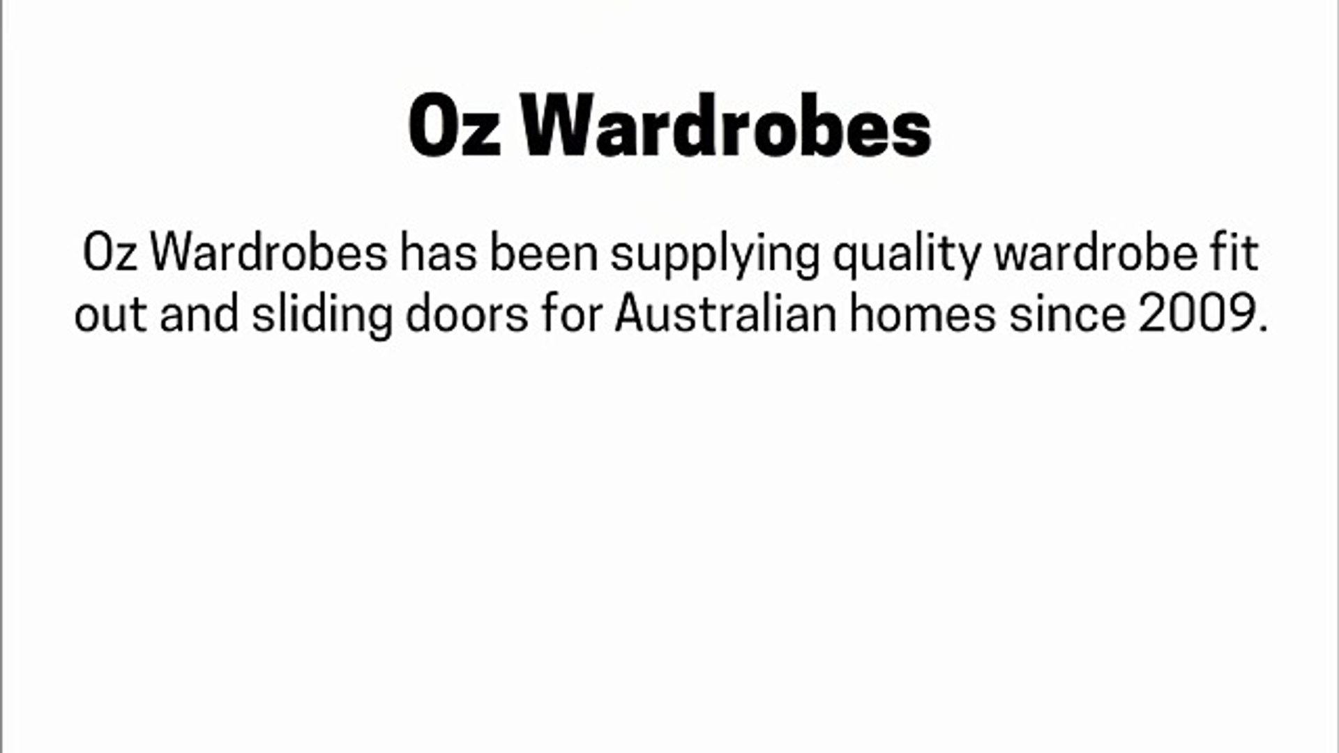 Custom Made Wardrobes Video Dailymotion