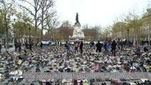 Symbolic shoe protest after Paris bans climate