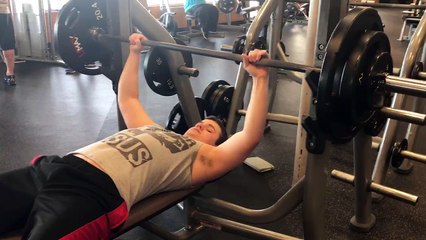 Rileys bench press progress so far