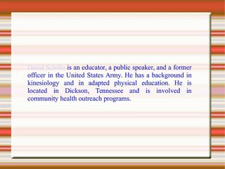 David Schillo : Are You a Public Speaker