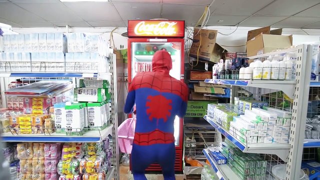 Frozen Elsa COCA COLA CHALLENGE with Spiderman & Joker Prank Funny in Real Life Superheroes IRL