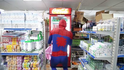 Frozen Elsa COCA COLA CHALLENGE with Spiderman & Joker Prank Funny in Real Life Superheroes IRL