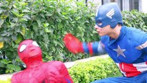 Frozen Elsa Spiderman NERF WAR GUN vs GUN Real Life #1 w- DeadPool Captain Superman Bad Joker Vm