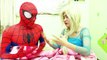 Giant Spider vs Spiderman Sleeping & Frozen Elsa vs Scream vs Anna vs Haunted Spiderman vs VenoL