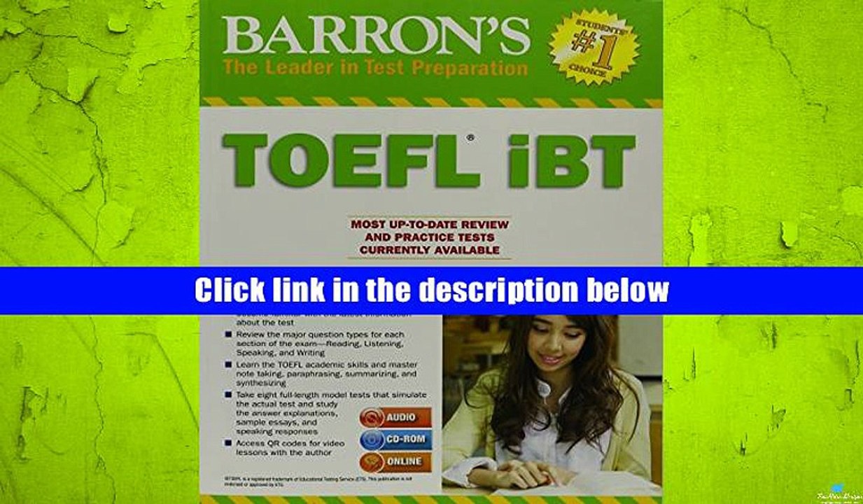 DOWNLOAD [PDF] Barron s TOEFL iBT with CD-ROM and MP3 audio CDs, 15th Edition Pamela J. Sharpe