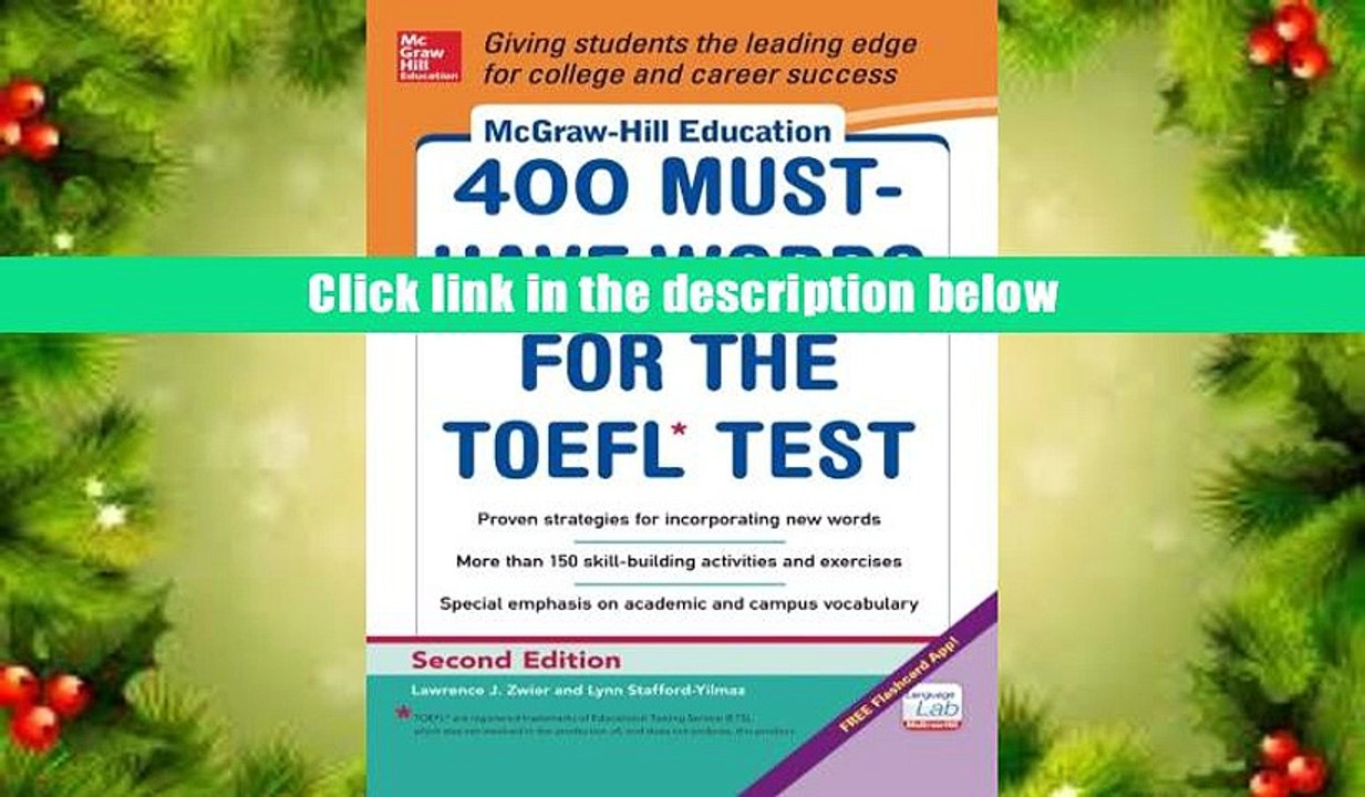 FREE [PDF] DOWNLOAD McGraw-Hill Education 400 Must-Have Words for the TOEFL, 2nd Edition Lynn