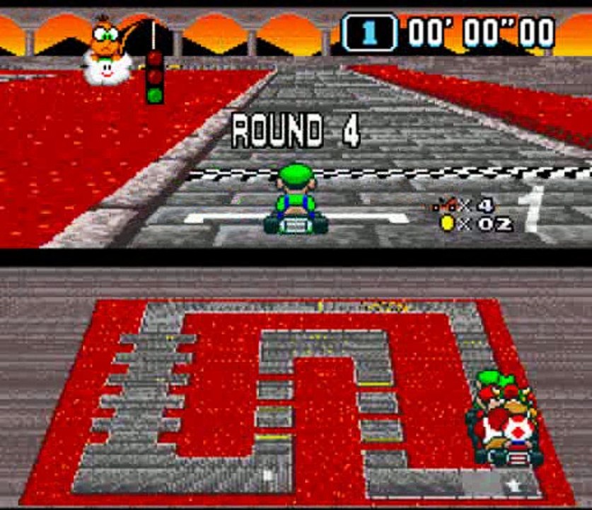 Super Mario Kart (SNES) 50cc Mushroom Cup Round 3 and 4