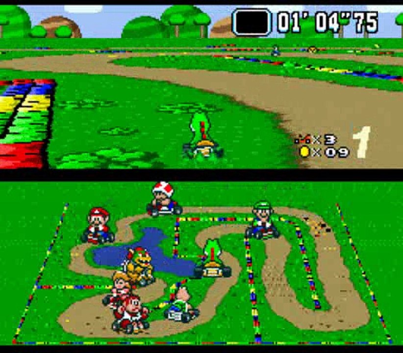 Super Mario Kart (SNES) 50cc Flower Cup Round 3
