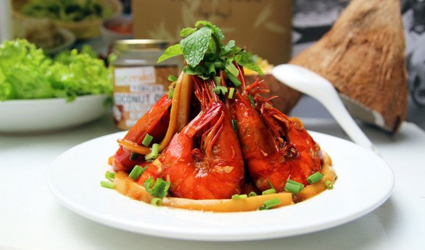 Công thức Tôm Chiên Sốt Nước Cốt Dừa thơm bùi hấp dẫn | Món Ngon Mỗi Ngày