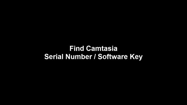 How to find your Camtasia Studio Serial Number _ Software Key-
