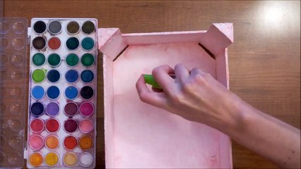 Cómo reciclar y alterar una caja de fresas-TUTORIAL PASO A PASO-Altered Fruit Box