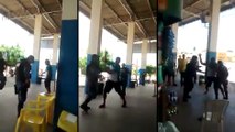 Un brésilien se bat à mains nue contre deux policier armés de taser.. Costaud le bougre !