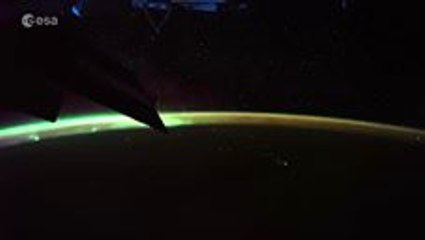 Aurora Borealis Seen Glowing Bright Green From Space Station