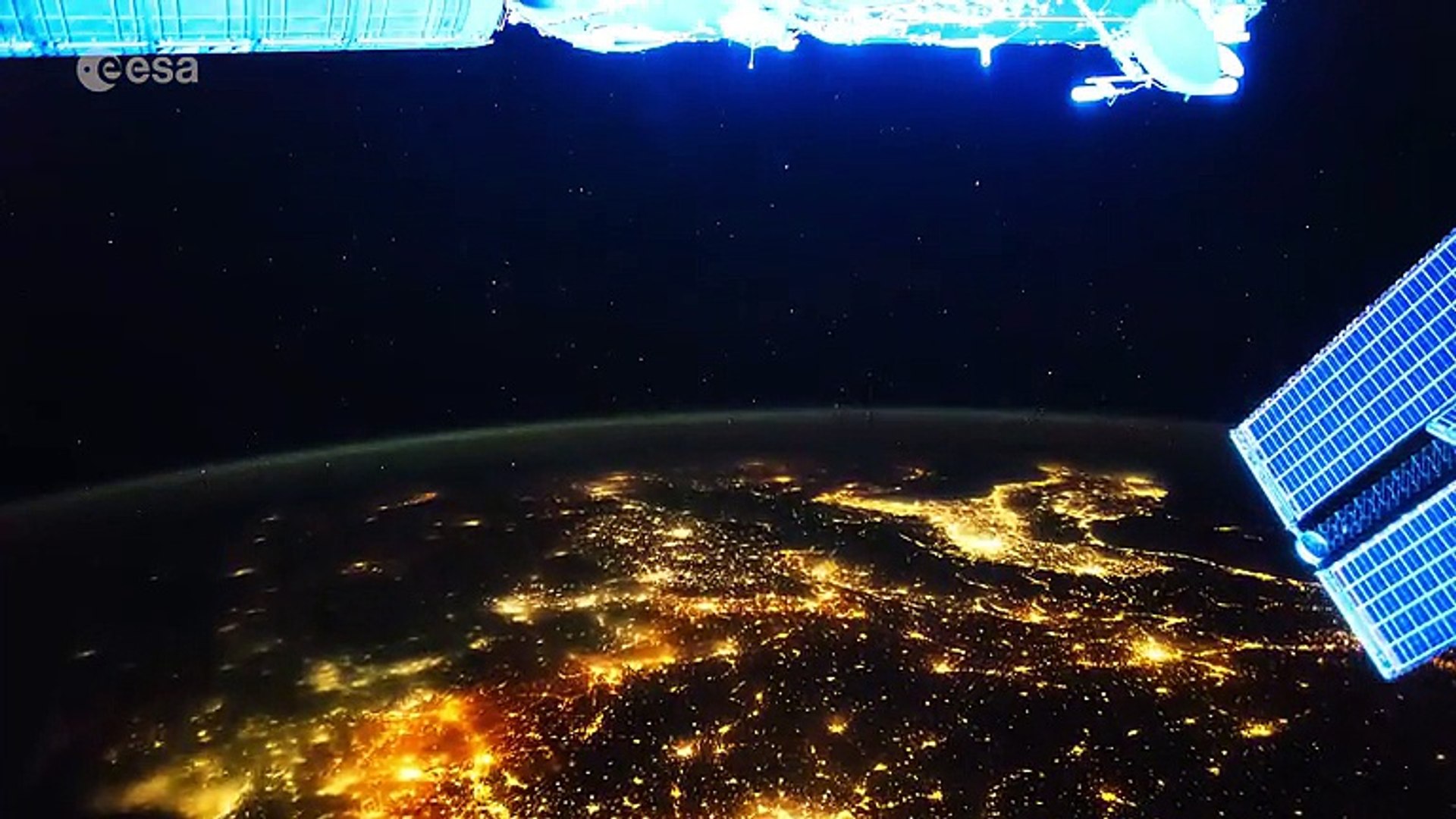 La Terre de nuit en time lapse par Thomas Pesquet, image size:1920x1080