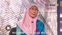 Wan Azizah says alright with being 'seat warmer for husband'in interview