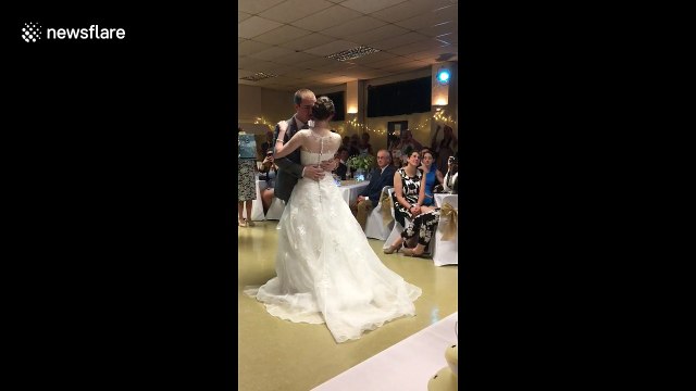 ME sufferer walks for the first time in ten years at her wedding