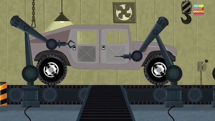 Car Garage And Service _ Toy Factory _ Police Hummer-cd4WltnCXYw