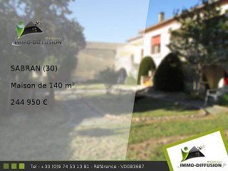 Maison A vendre Sabran 140m2 - 244 950 Euros