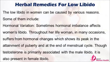 Herbal Remedies For Low Libido To Boost Sexual Desire In Women