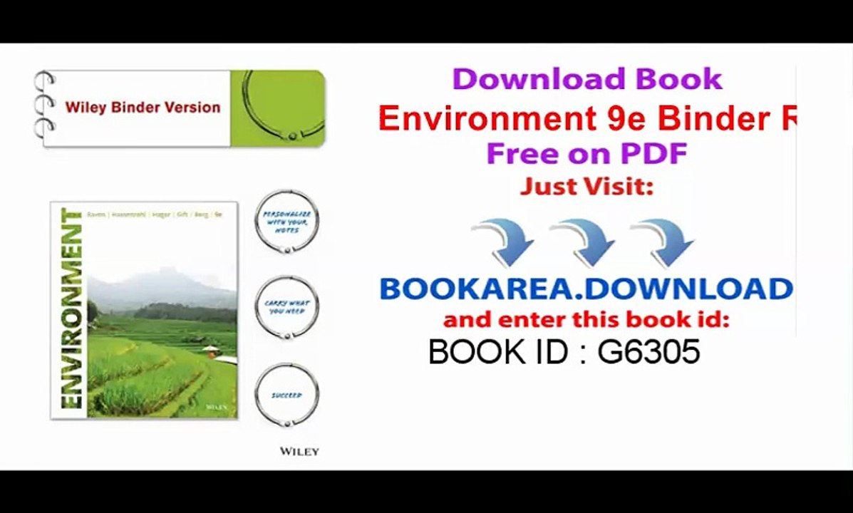 [Download] Environment 9e Binder Ready Version + WileyPLUS Learning Space Registration Card pdf