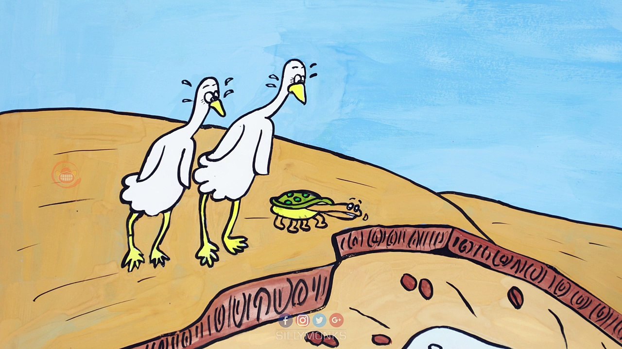 The Turtle That Fell Off The Stick || Panchatantra Tales || Stories For Kids || By Silly Kids