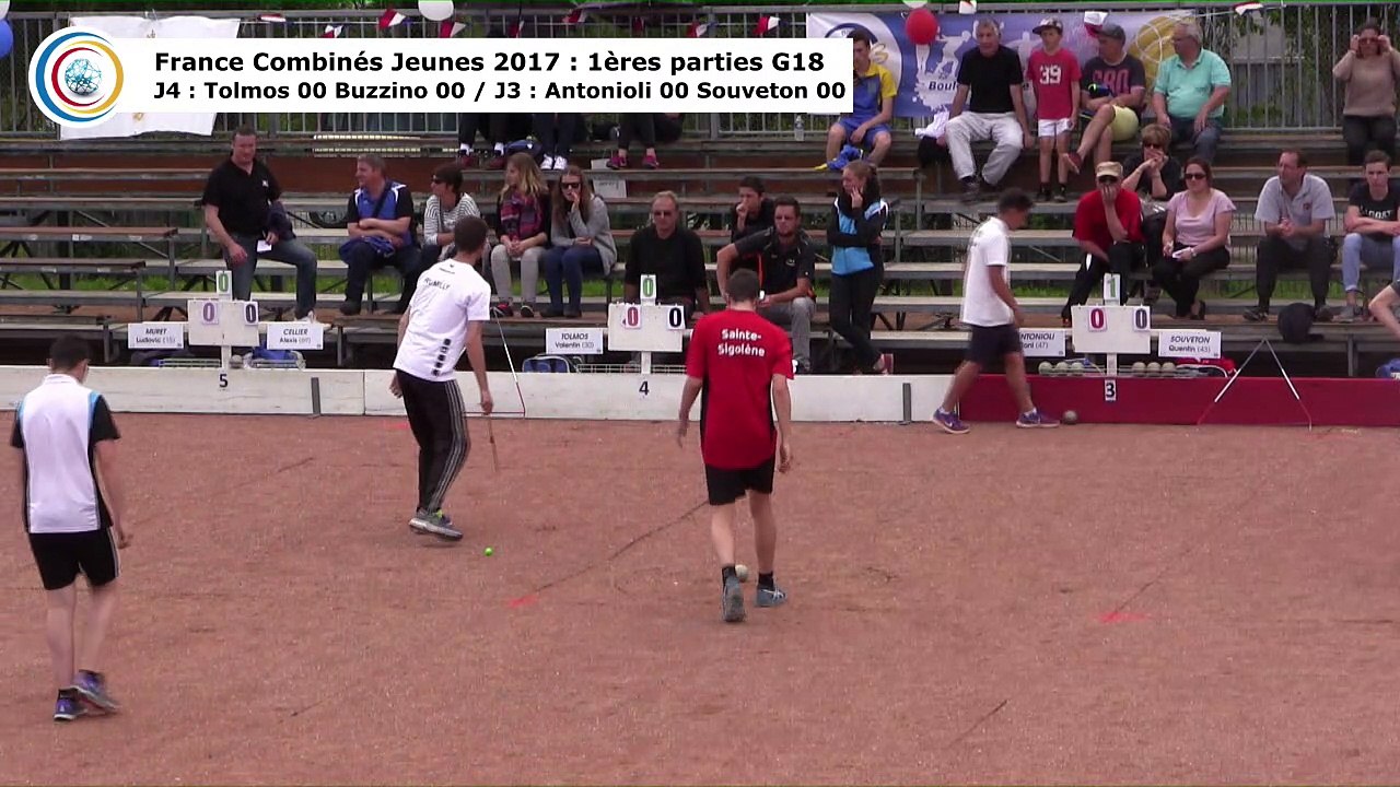 Premières parties de poules G18, France Combinés Jeunes, Sport Boules, Vieugy-Seynod 2017