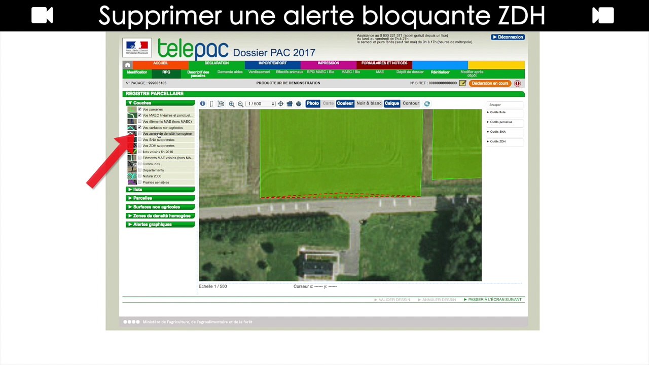 Supprimer une alerte bloquante ZDH