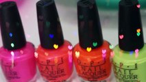 O.P.I Neon Summer Nail Polish Collection First Impression Review & Swatches (Demo) | Juicy