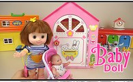 Baby doll house toy with Pororo and Kinder Joy toys play