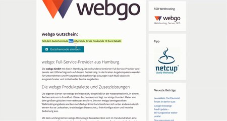 Webgo Webhosting im Test: Top Leistungen & exklusiver Neukunden-Gutschein 🚀
