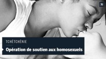 Des photos de couples en soutien aux homosexuels persécutés en Tchétchénie