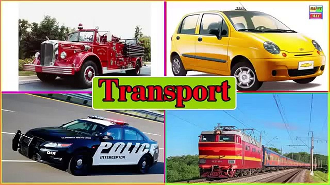 Learn Transport Vehicles For Children and Kids Learn Vehicles Names And ...
