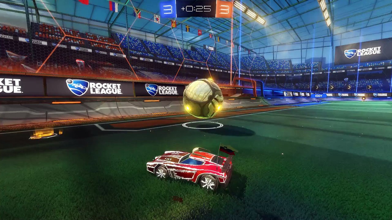 Rocket League: Air dribble to disappearing ball magic trick