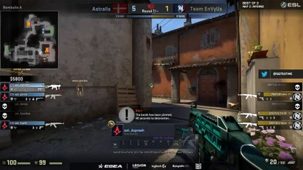 CSGO: Sixer 3k through smoke to stop close defuse