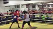 EPIC Pro Female Fighter Sparring A Kid  EsNews Boxing