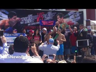 CARLOS CUADRAS VS CHOCOLATITO FACE OFF & WEIGH IN - EsNews Boxing
