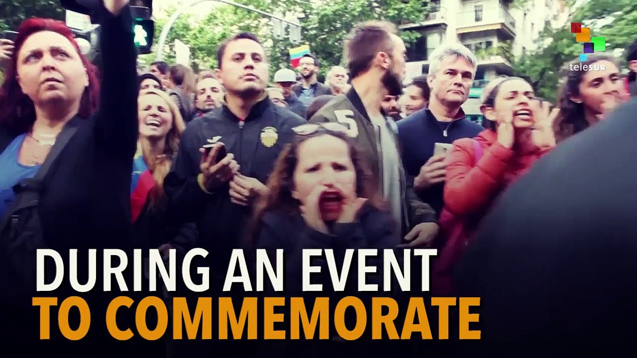 Right-wing Protesters Surround Venezuelan Embassy In Spain