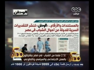 #ممكن |  بالمستندات والأرقام " الوطن "  تنشر التقديرات السرية للدولة عن أحوال الشباب في مصر