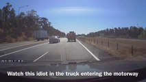 Truck Driver  Almost crashes int y BAD SYDNEY DRIVERS