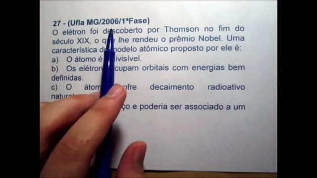 Modelos Atômicos Aula 11 ( Exercícios )