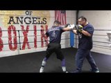Joseph Diaz Jr working mitts - EsNews Boxing