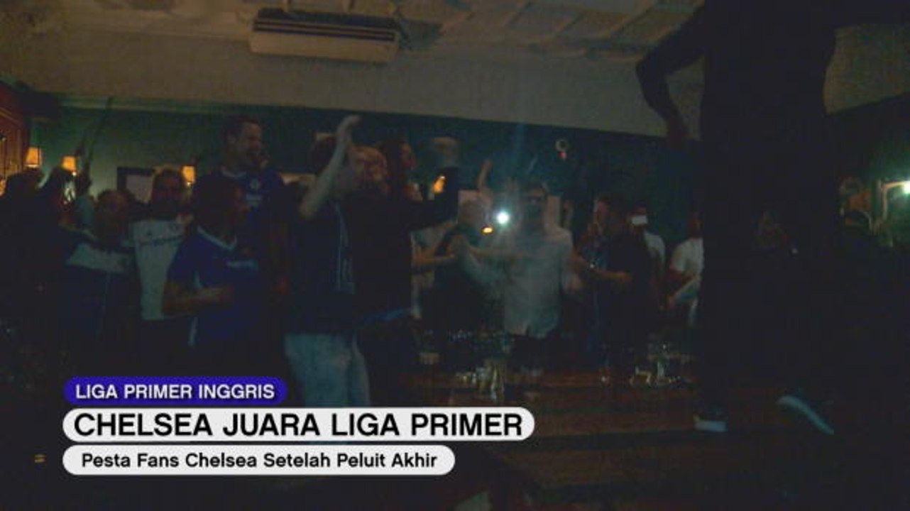 VIRAL: Sepakbola: Pesta Fans Chelsea Setelah Peluit Akhir