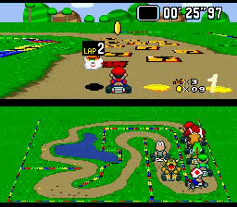 Super Mario Kart (SNES) 100cc Flower Cup Round 3