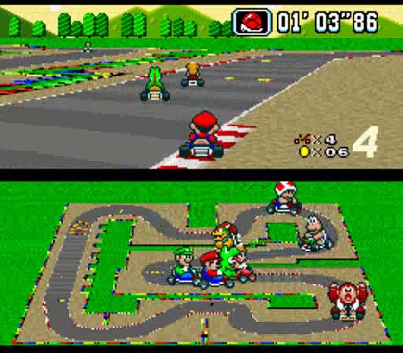 Super Mario Kart (SNES) 100cc Flower Cup Round 5 FINAL