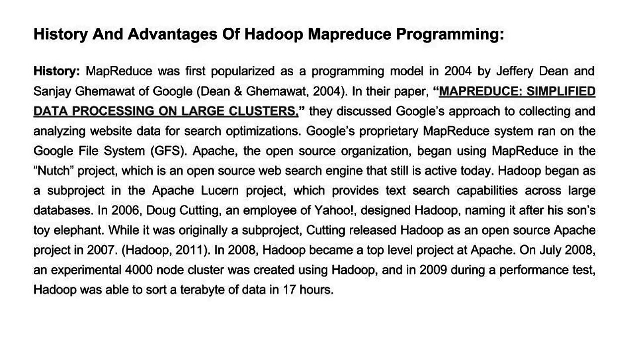 Advantages Of Hadoop Mapreduce Programming