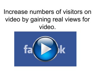 Buy Facebook Video views