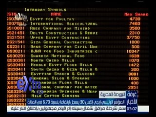 غرفة الأخبار | المؤشر الرئيسي إيجي إكس 30 يسجل ارتفاعا بنسبة 6.70 في المائة