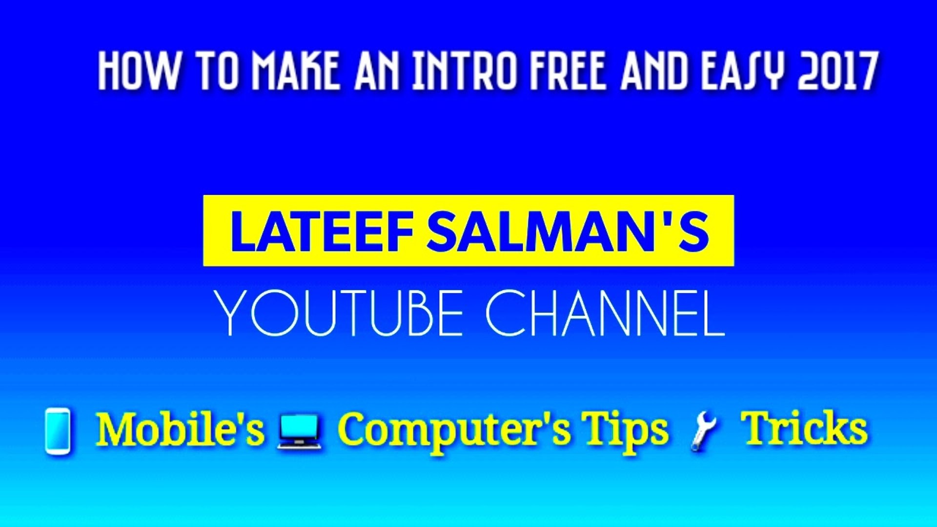 ⁣How To Make Cool Intro For Your Channel