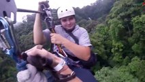 Canopy über den Wasserfall in La Fortuna, Costa Rica-sPqD