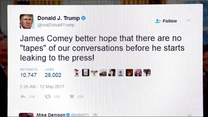 Trump warns Comey against leaking information to media